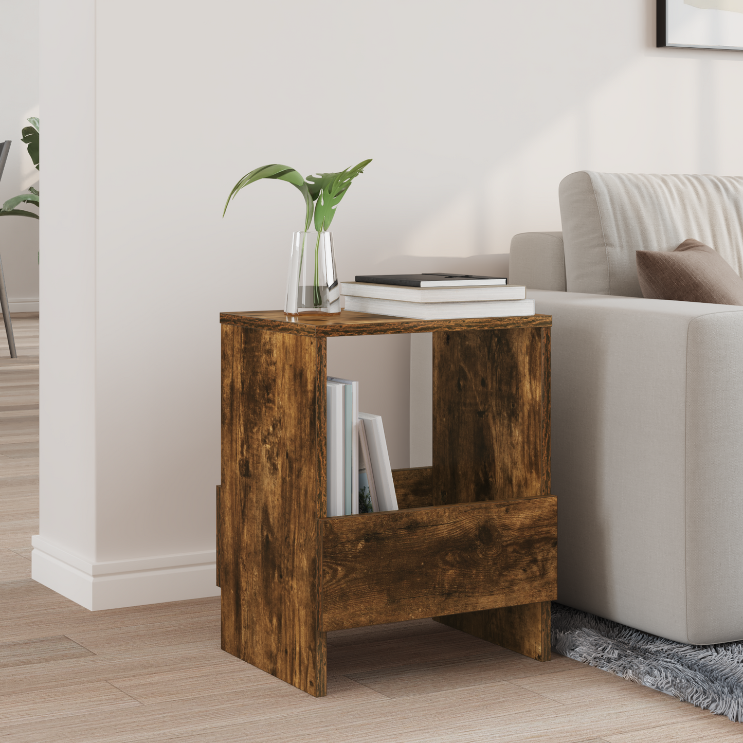 Magazine Rack Smoked Oak 35 x 30 x 45 cm
