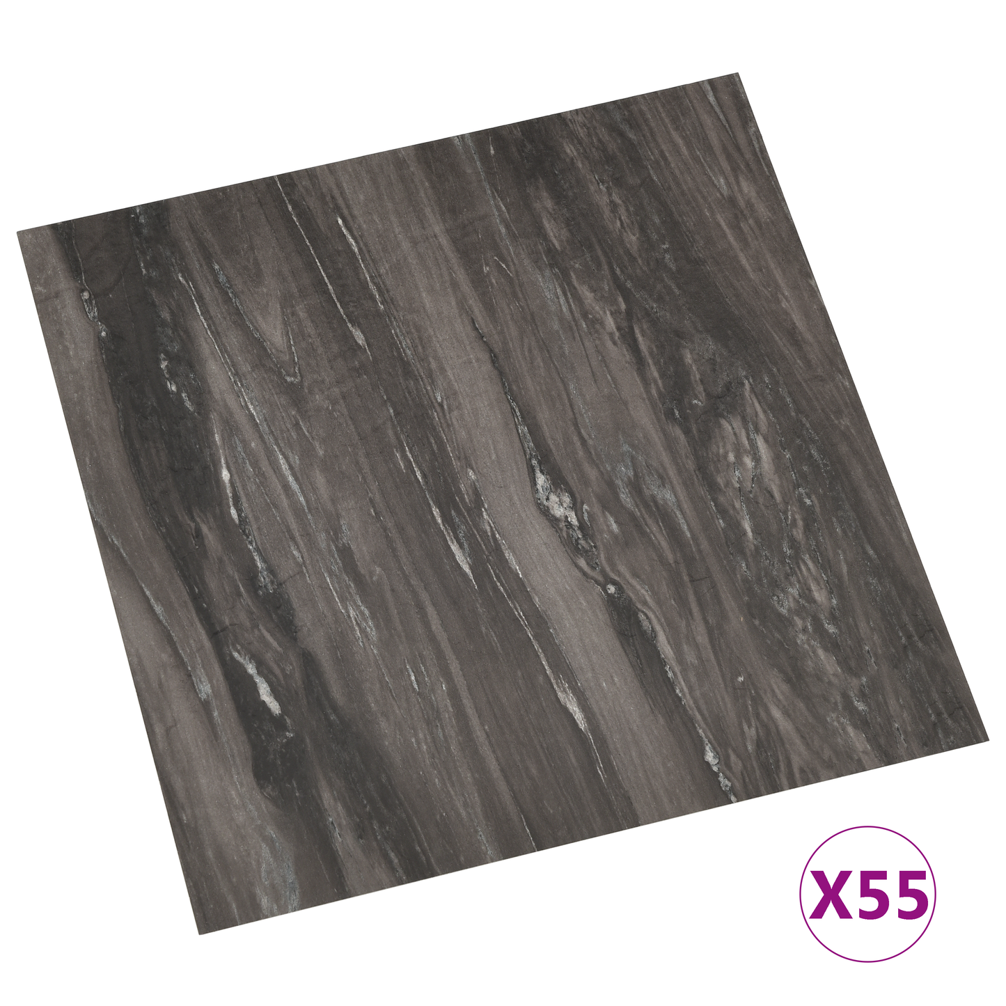 Flooring Planks 55 pcs Dark Grey 5.11 m² PVC