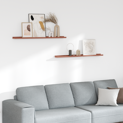 Wall Shelf with Shelf 2 pcs Red 100 x 9 x 3 cm Engineered Wood