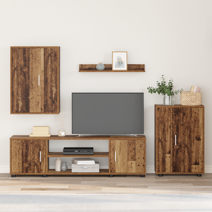 TV Cabinet Set Old Wood Engineered wood