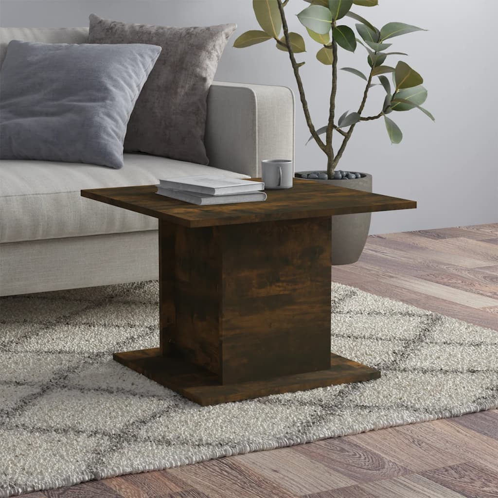 Coffee Table Smoked Oak 55,5x55,5x40 cm Engineered Wood