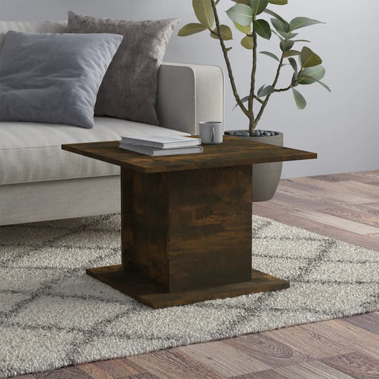 Coffee Table Smoked Oak 55,5x55,5x40 cm Engineered Wood