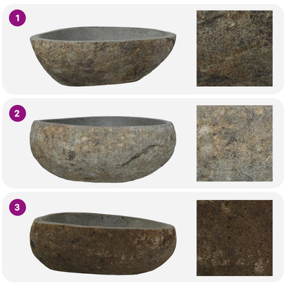 Riverstone basin Light Grey 45 x 35 x 15 cm River Stone