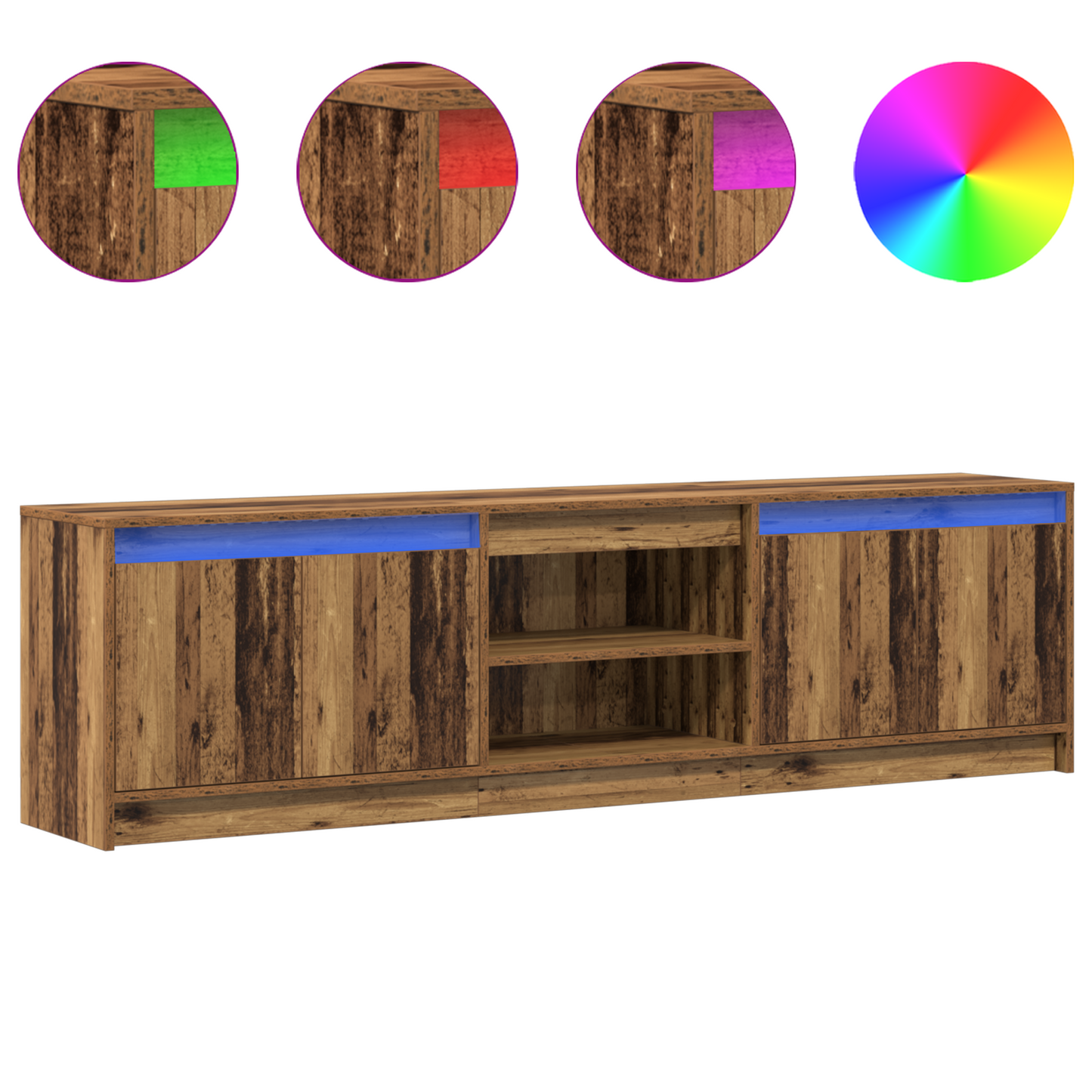 TV Units 2 pcs Brown 180 x 34 x 50 cm Engineered wood