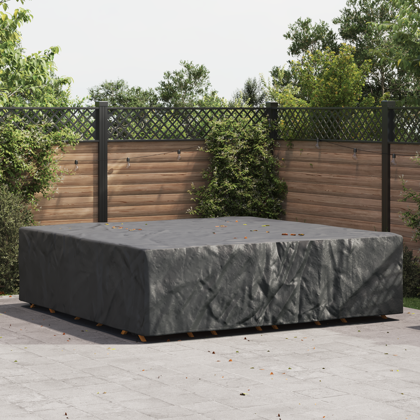 Furniture Cover Plain Black 260 x 260 x 70 cm 210D
