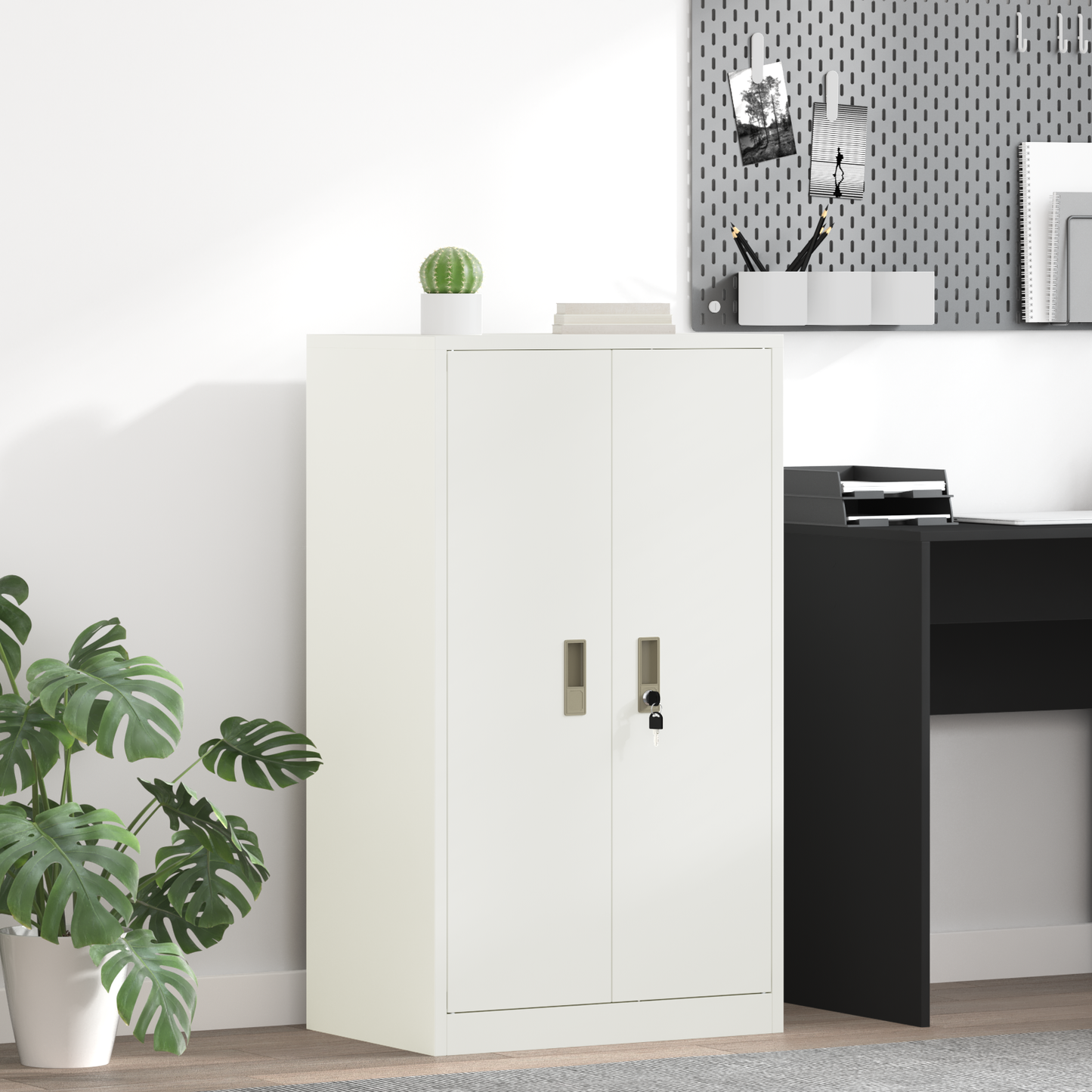 Storage Cabinet White 60 x 40 x 105 cm Steel
