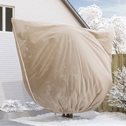 Frost Protection Plant Fleece Covers 3 pcs Beige 3.5 x 3.93 m