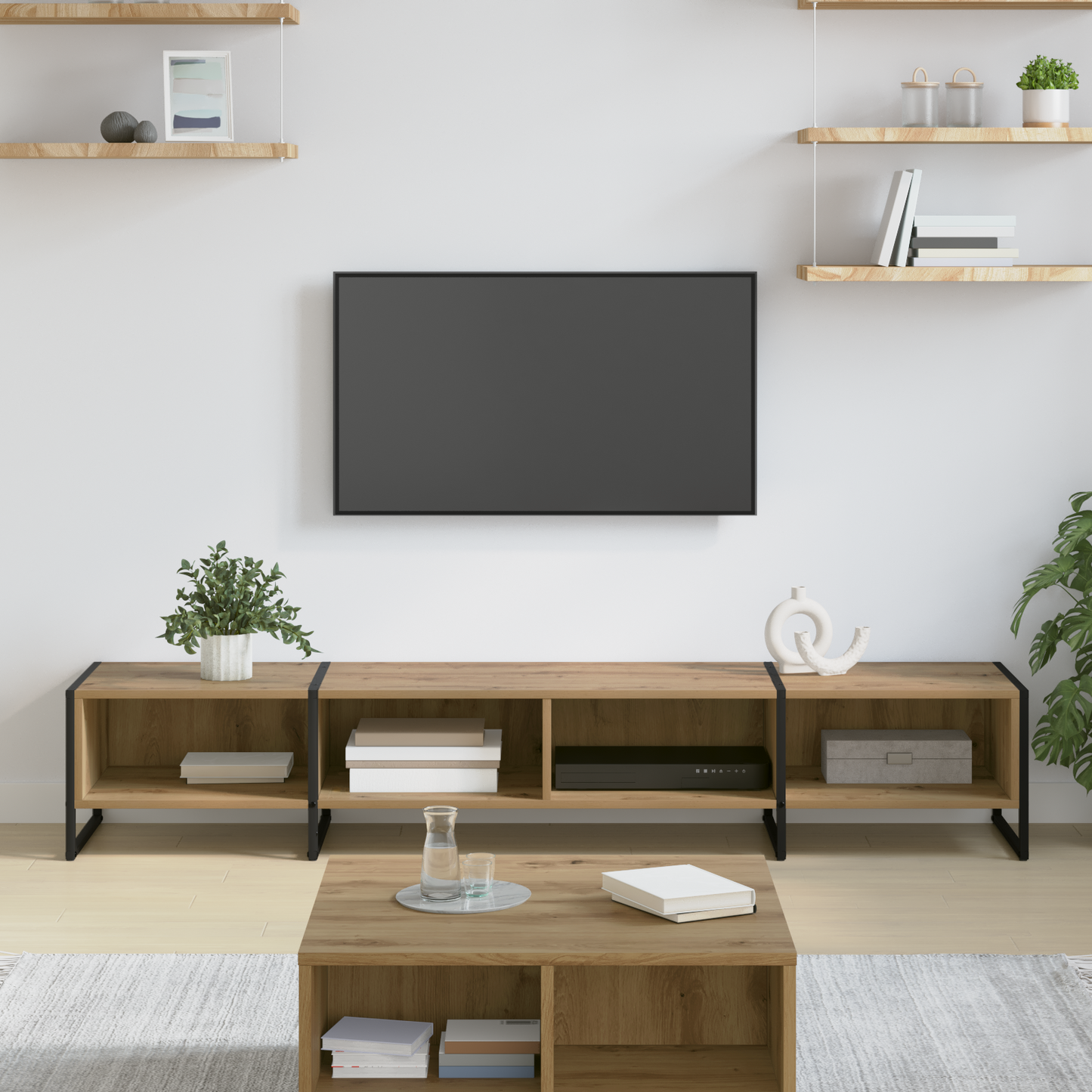 TV Cabinet Artisian Oak 170.5 x 36 x 30.5 cm Engineered Wood