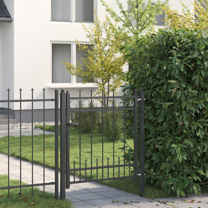 Fence Gate HORST Steel Black Lockable