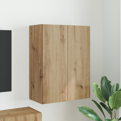 TV Wall Cabinet Artisan Oak 59.5 x 31 x 80 cm Engineered Wood