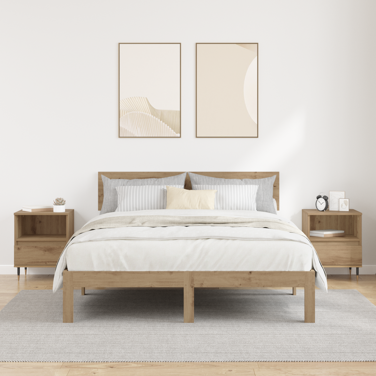 Bedside Cabinet with Drawer 2 pcs Artisan Oak 40 x 35 x 50 cm