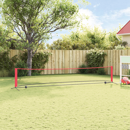 Tennis Net Folding Black and Red 494.5 x 90 x 87 cm Polyester