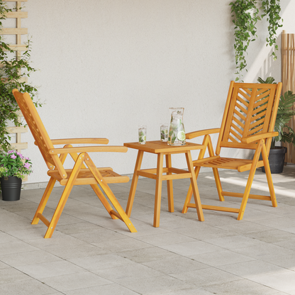Garden Dining Set 3 pcs Brown Solid Acacia Wood
