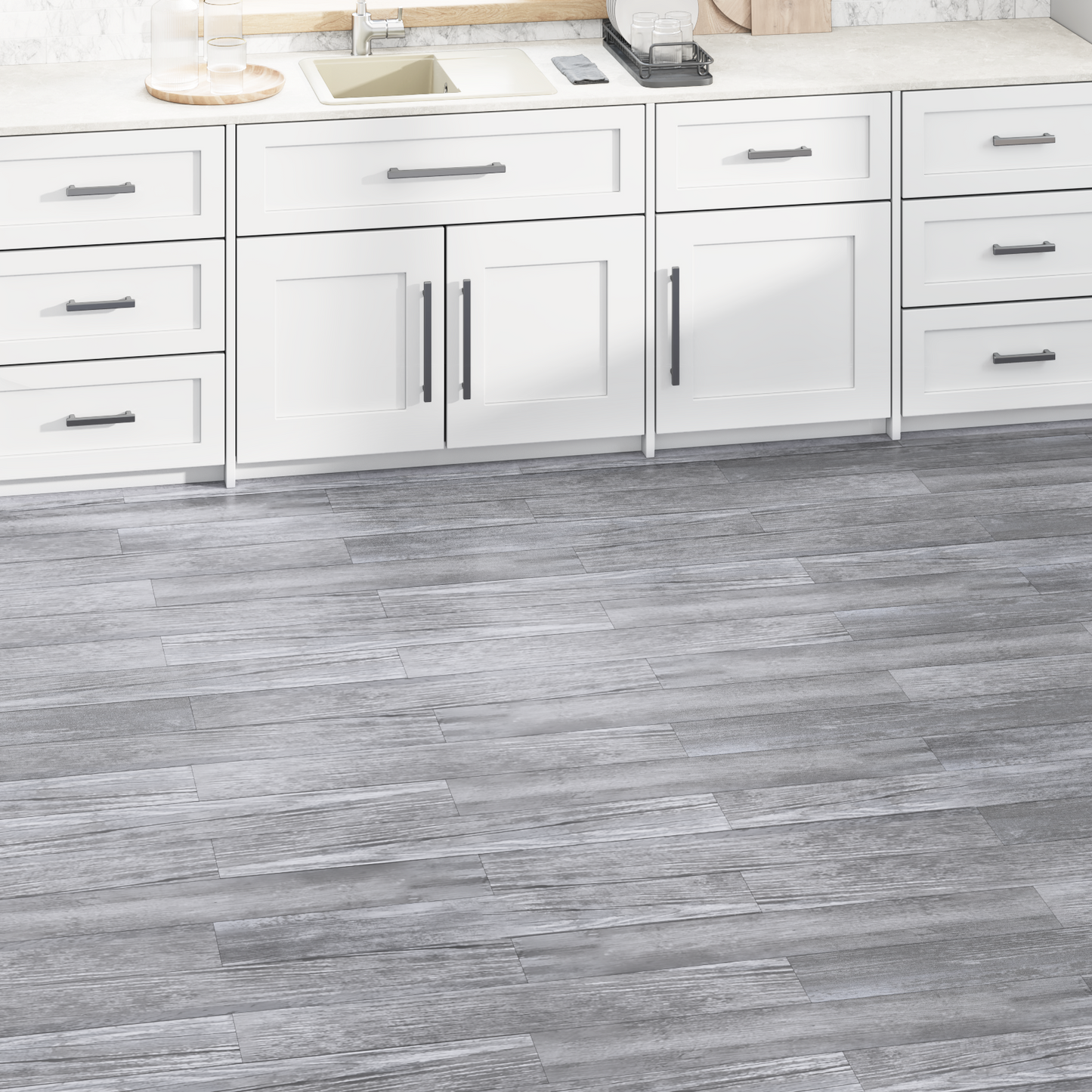 Flooring Planks 5.02 m² 36 pcs PVC Matte wood grey