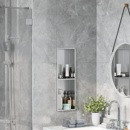 Shower Niche Silver 60 x 20 x 9.5 cm Stainless Steel