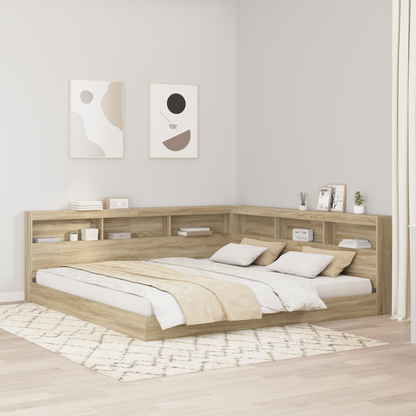 Storage Headboard with Shelf Sonoma Oak 180 cm Engineered Wood