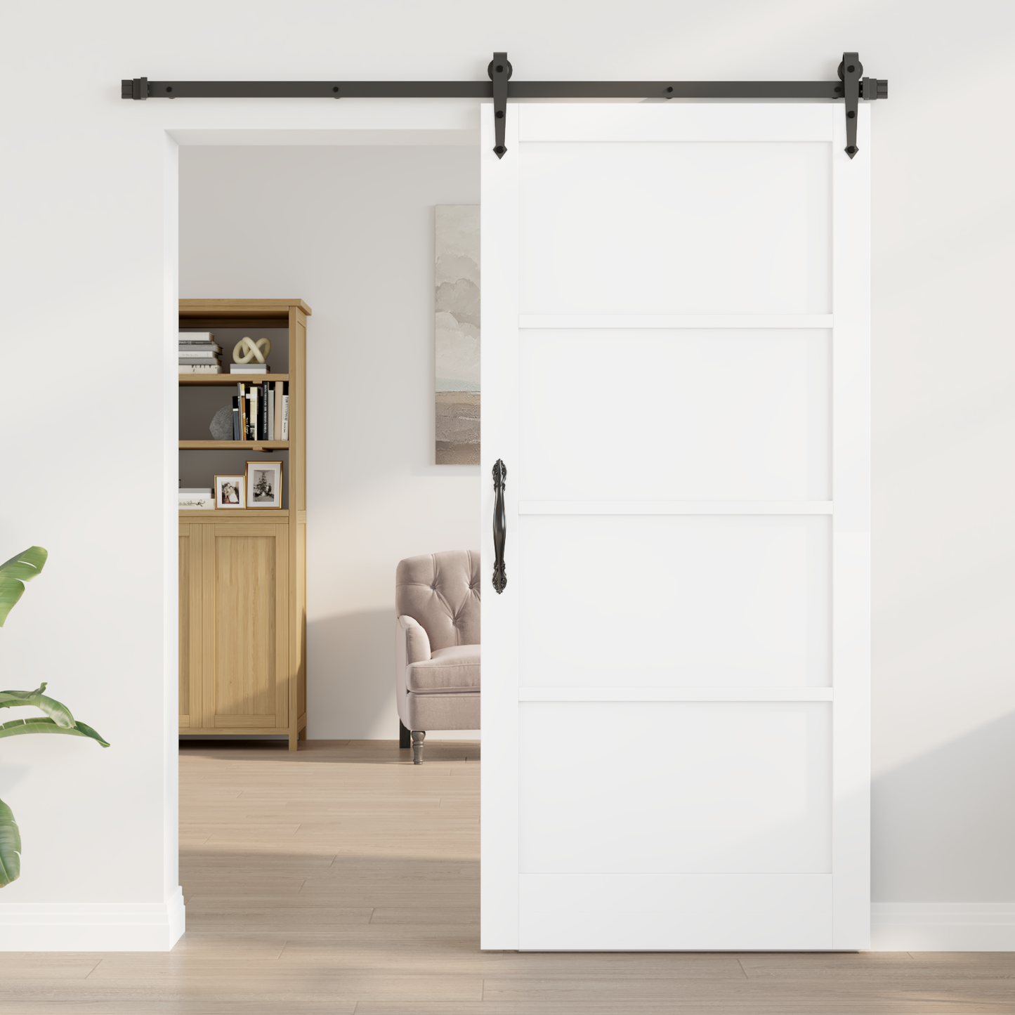 Interior Door White 93 x 202 cm Plywood