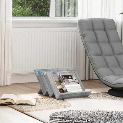 Magazine Rack Grey Sonoma 53 x 40 x 28.5 cm Engineered Wood