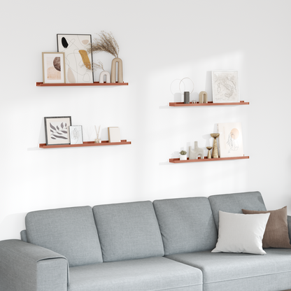 Wall Shelf with Shelf 4 pcs Red 80 x 9 x 3 cm Engineered Wood