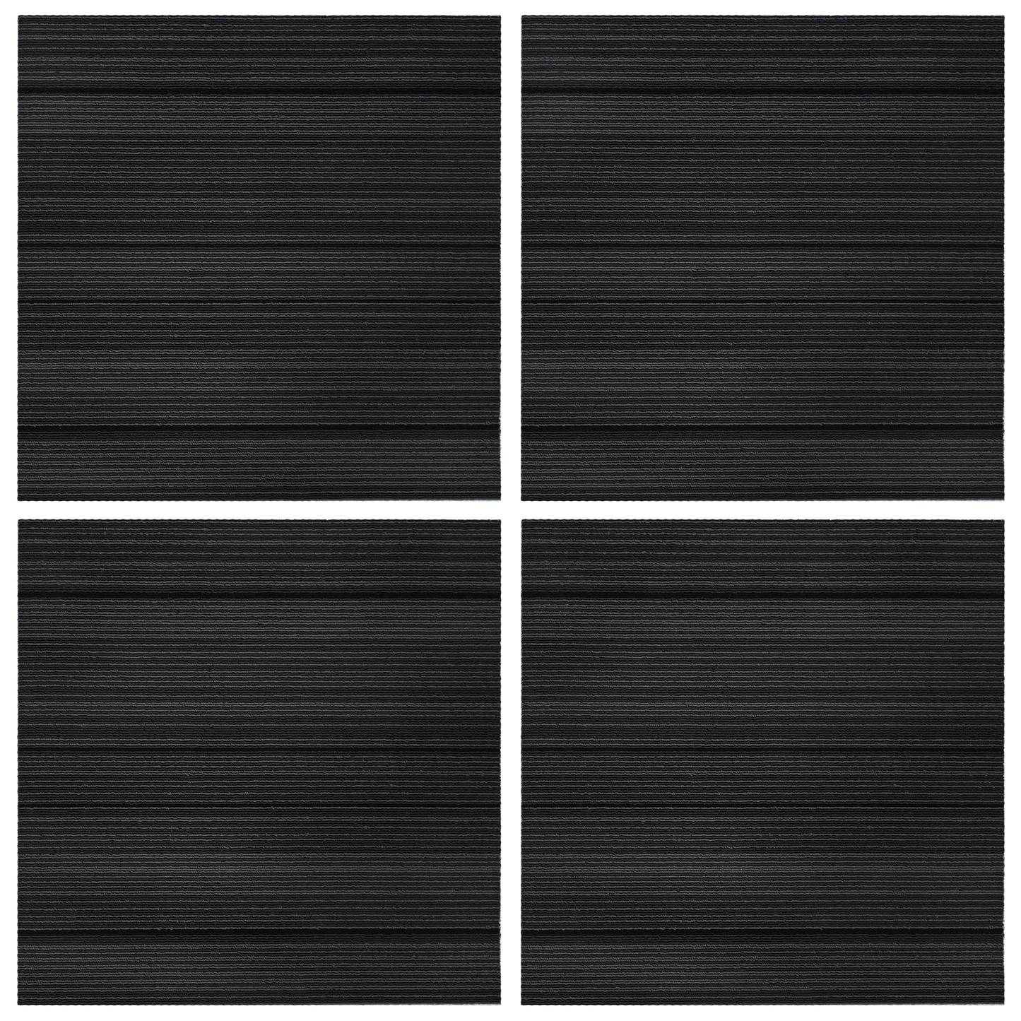 Carpet Tile Striped Light Grey 50 x 50 cm 4 pcs PP and Bitumen