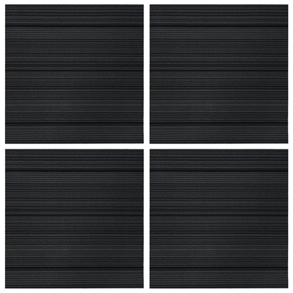 Carpet Tile Striped Light Grey 50 x 50 cm 4 pcs PP and Bitumen