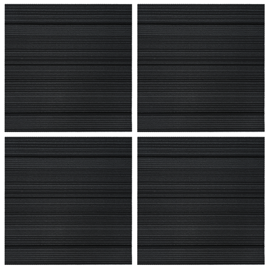 Carpet Tile Striped Light Grey 50 x 50 cm 4 pcs PP and Bitumen