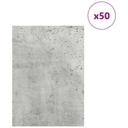 Decor Panels 50 pcs Concrete Grey 15 x 21 x 0.27 cm
