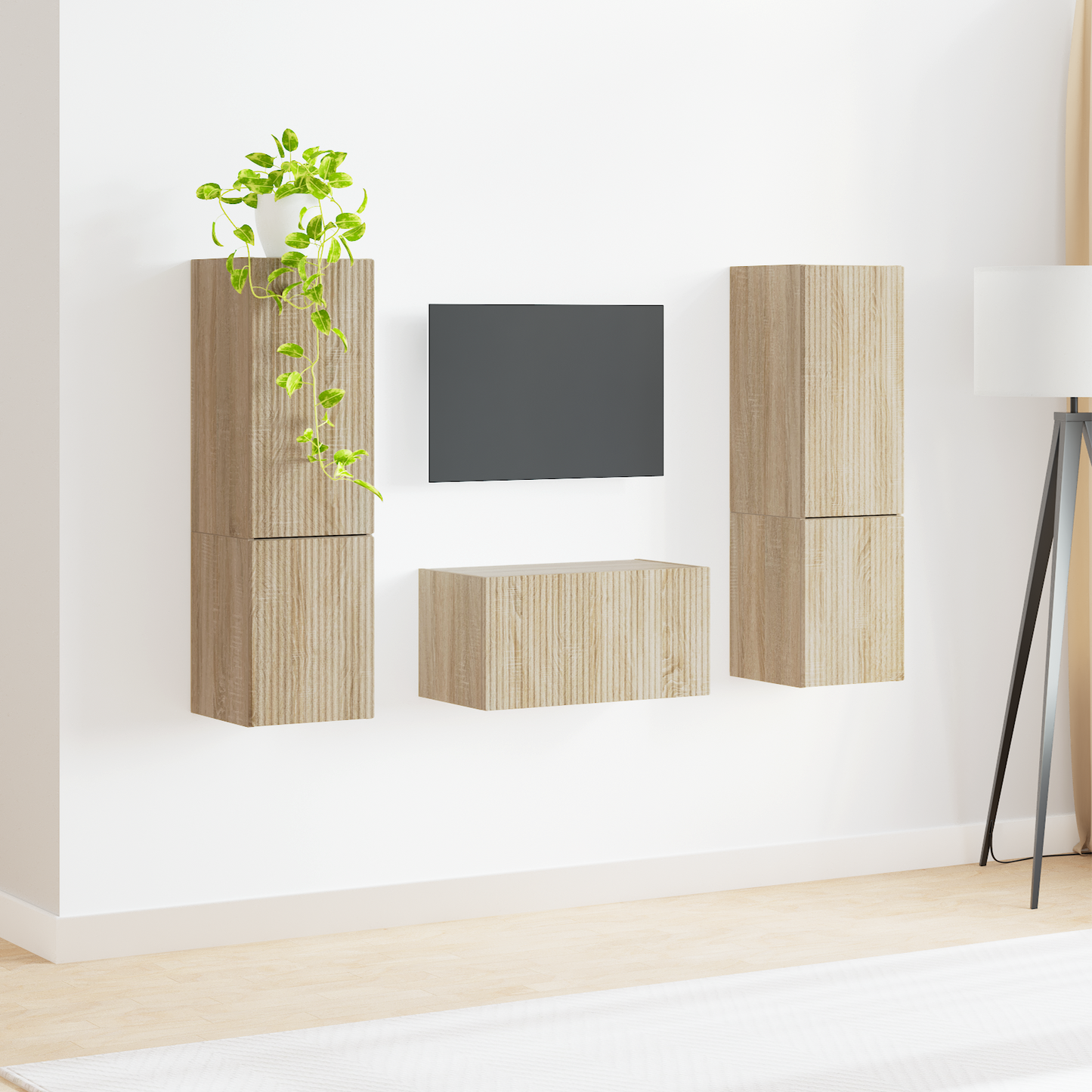 TV Cabinet Set 5 pcs Sonoma Oak Engineered Wood