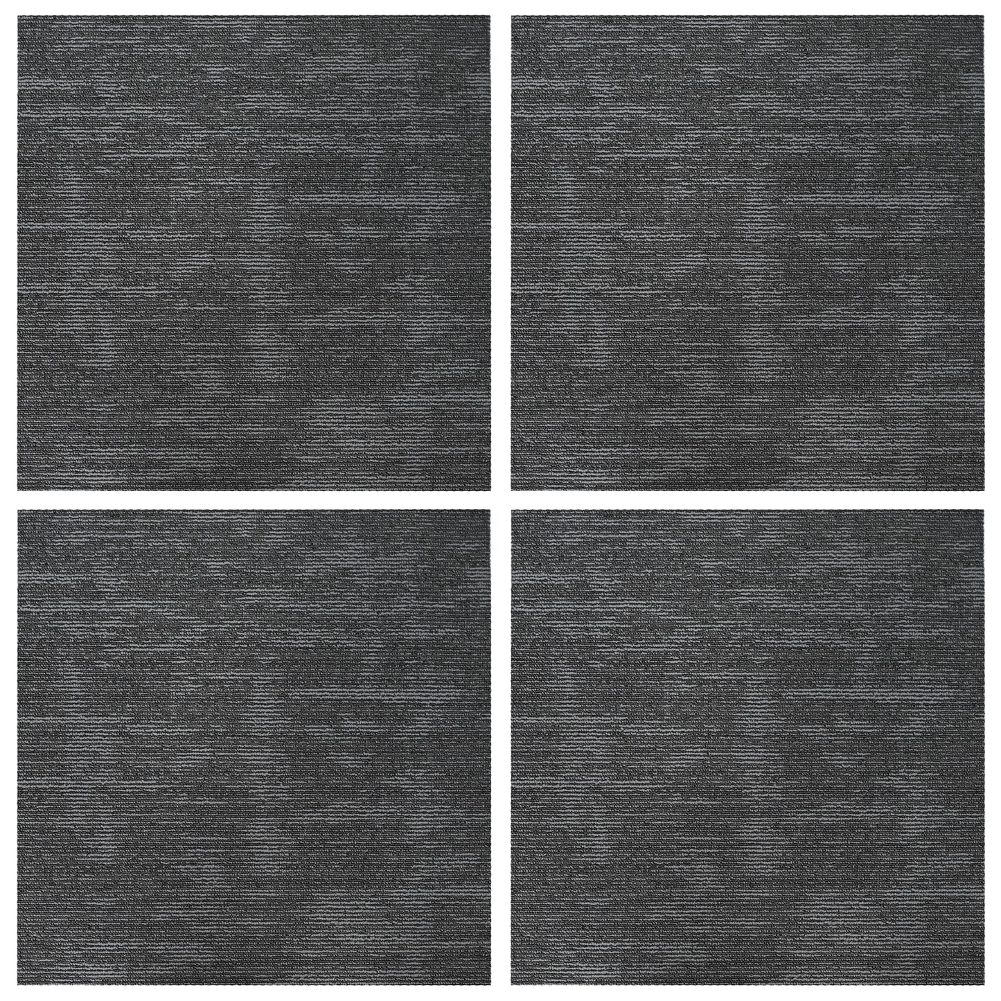 Carpet Tile Charcoal Grey 50 x 50 cm 4 pcs PP and Bitumen