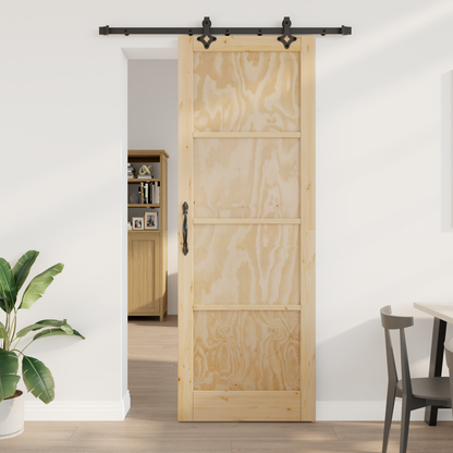 Sliding Door ORKDAL Natural 83 x 232 cm Solid Pine Wood