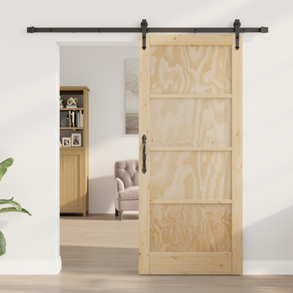 Sliding Door ORKDAL Natural and Black 86 x 198.5 cm