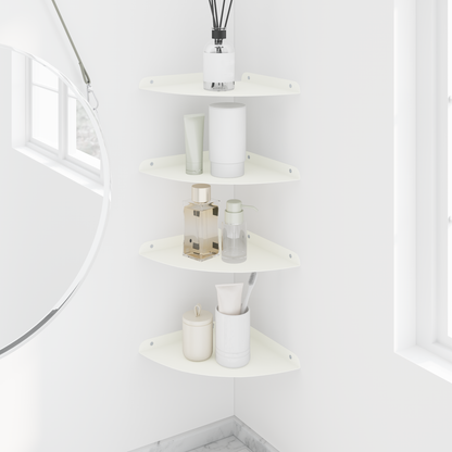 Floating Shelf with Shelf 4 pcs White 24 x 24 x 2 cm