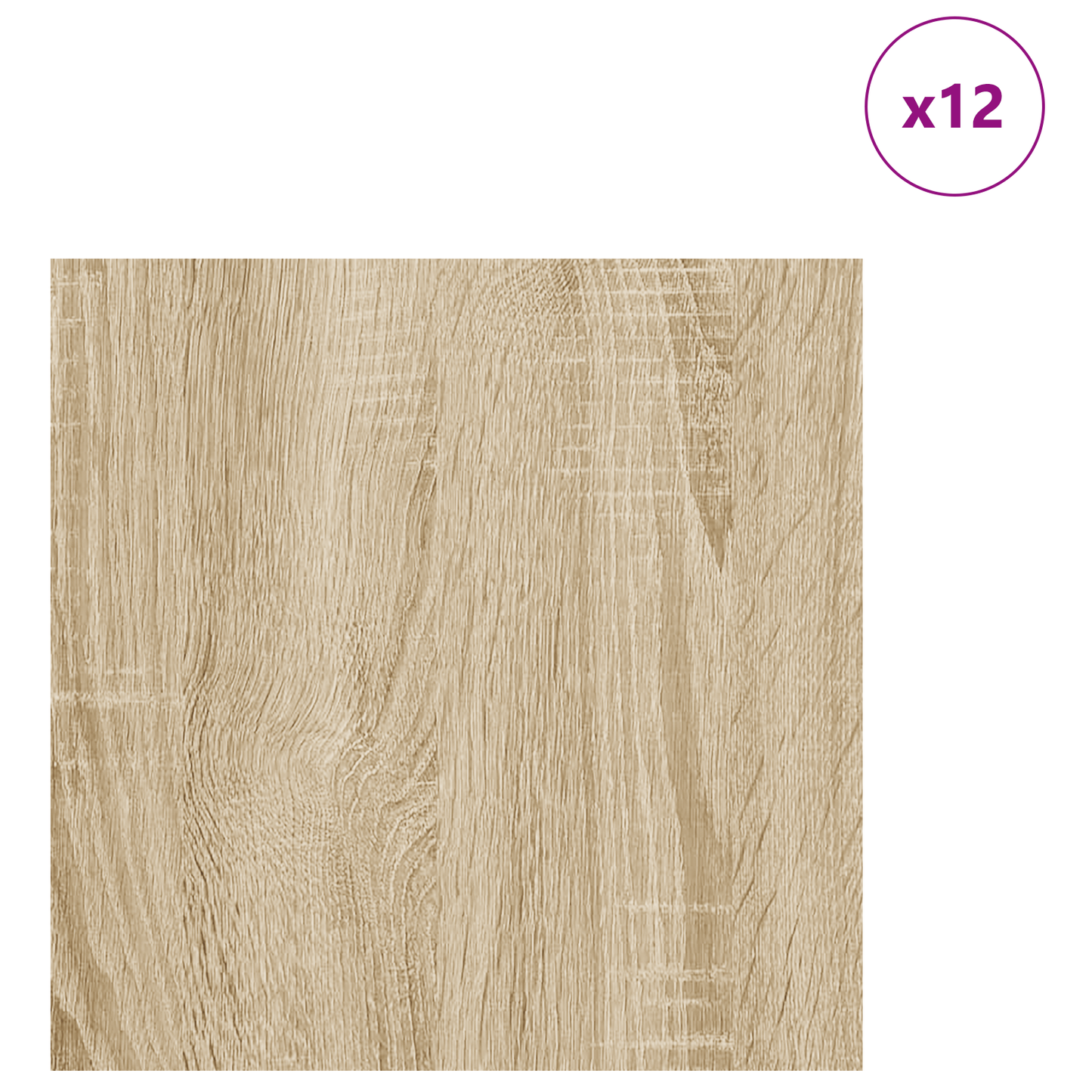 Decor Panels 12 pcs Sonoma Oak 30 x 30 x 0.27 cm