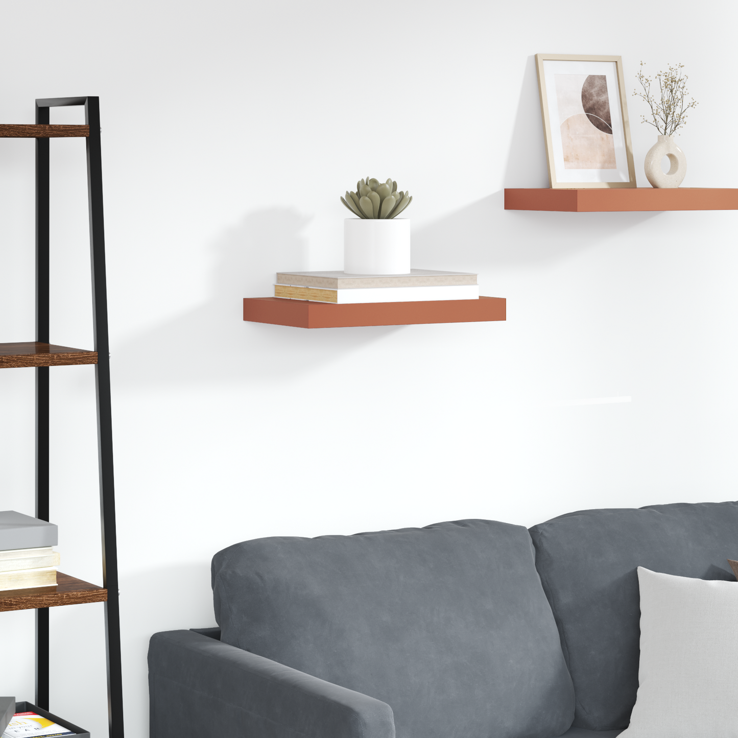 Wall Shelf Wall-mounted Red 40 x 23.5 x 4 cm Engineered Wood