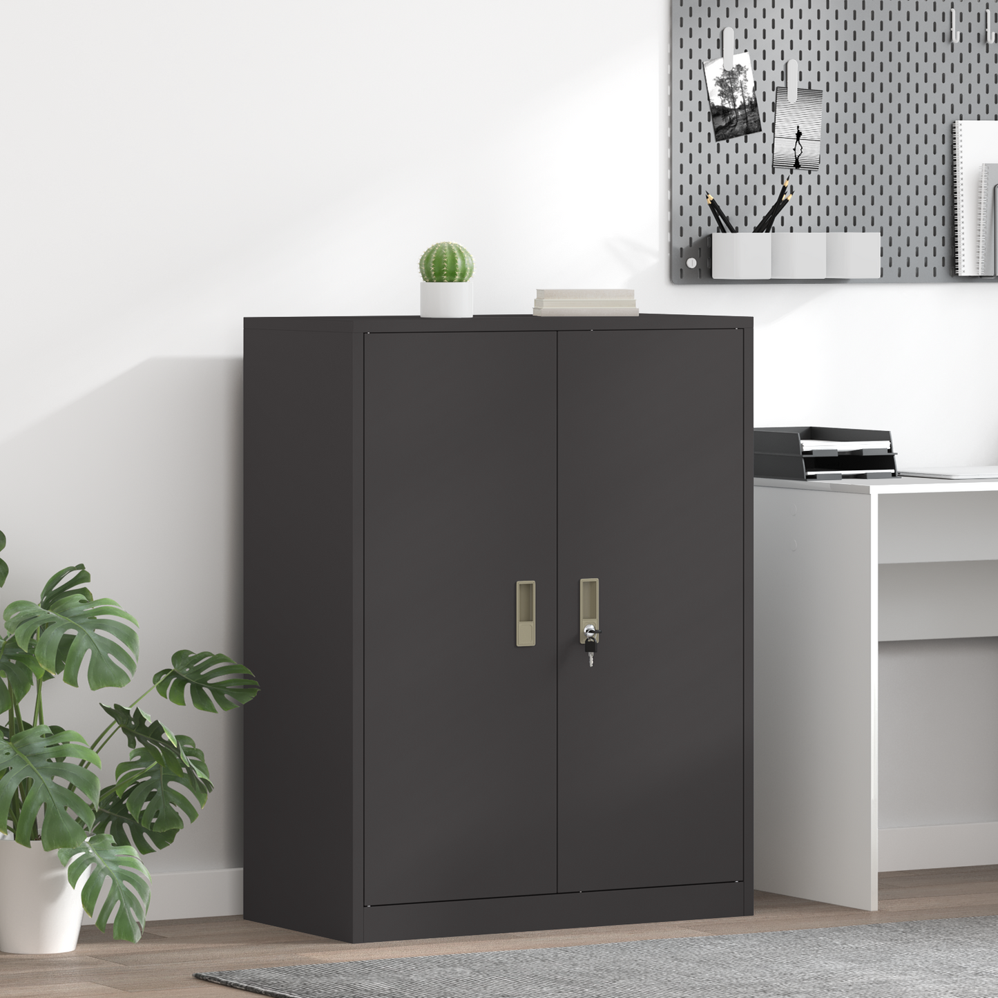 Storage Cabinet Black 80 x 40 x 105 cm Steel