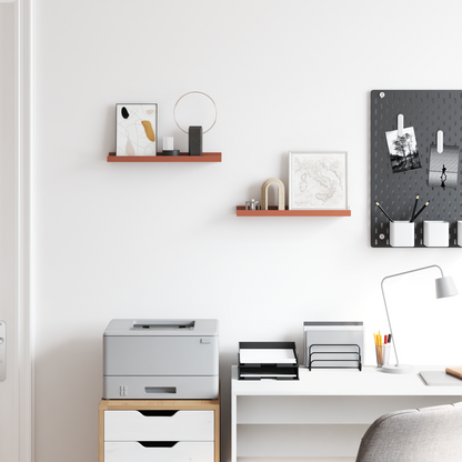 Wall Shelf with Shelf 2 pcs Red 40 x 9 x 3 cm Engineered Wood