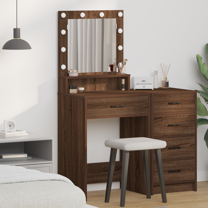 Dressing Table Brown Oak 50 x 41 x 135 cm Engineered Wood