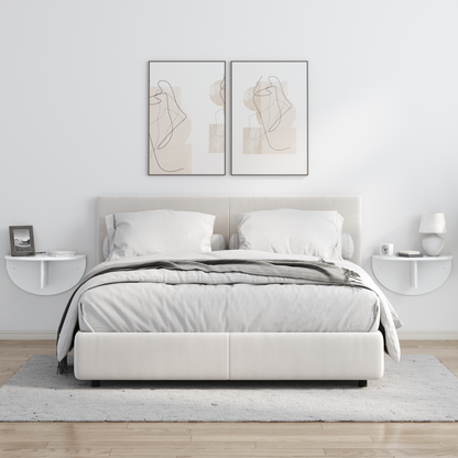 Wall Shelf High Gloss White 48 x 24 x 24 cm Engineered Wood