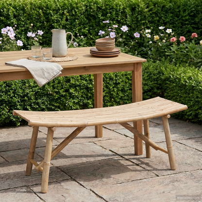 Garden Bench Natural 110 x 45 x 50 cm Bamboo