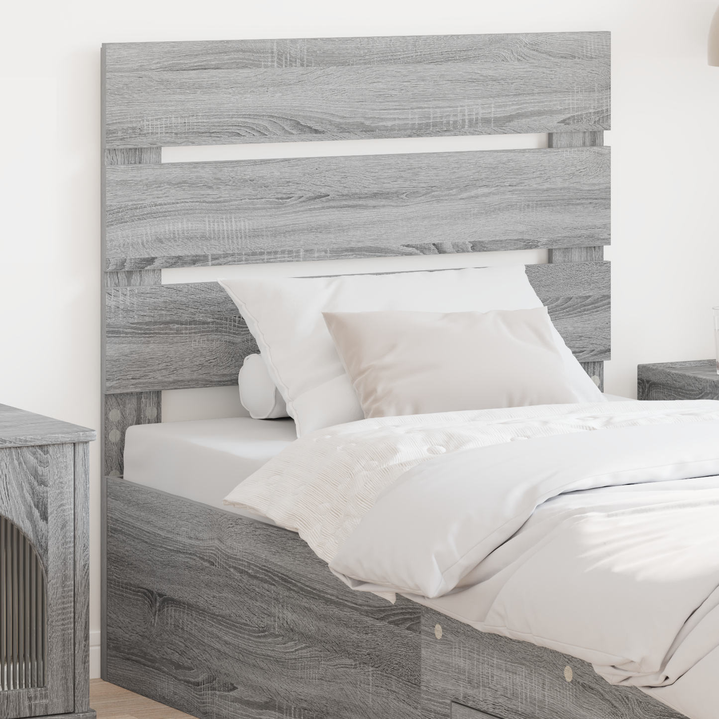 Headboard Grey Sonoma Engineered Wood
