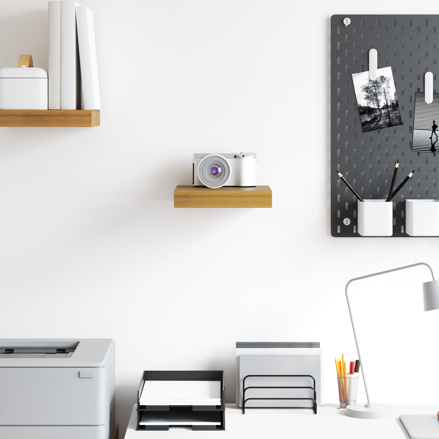 Wall Shelf Wall-mounted Beige 23 x 23.5 x 4 cm Engineered Wood