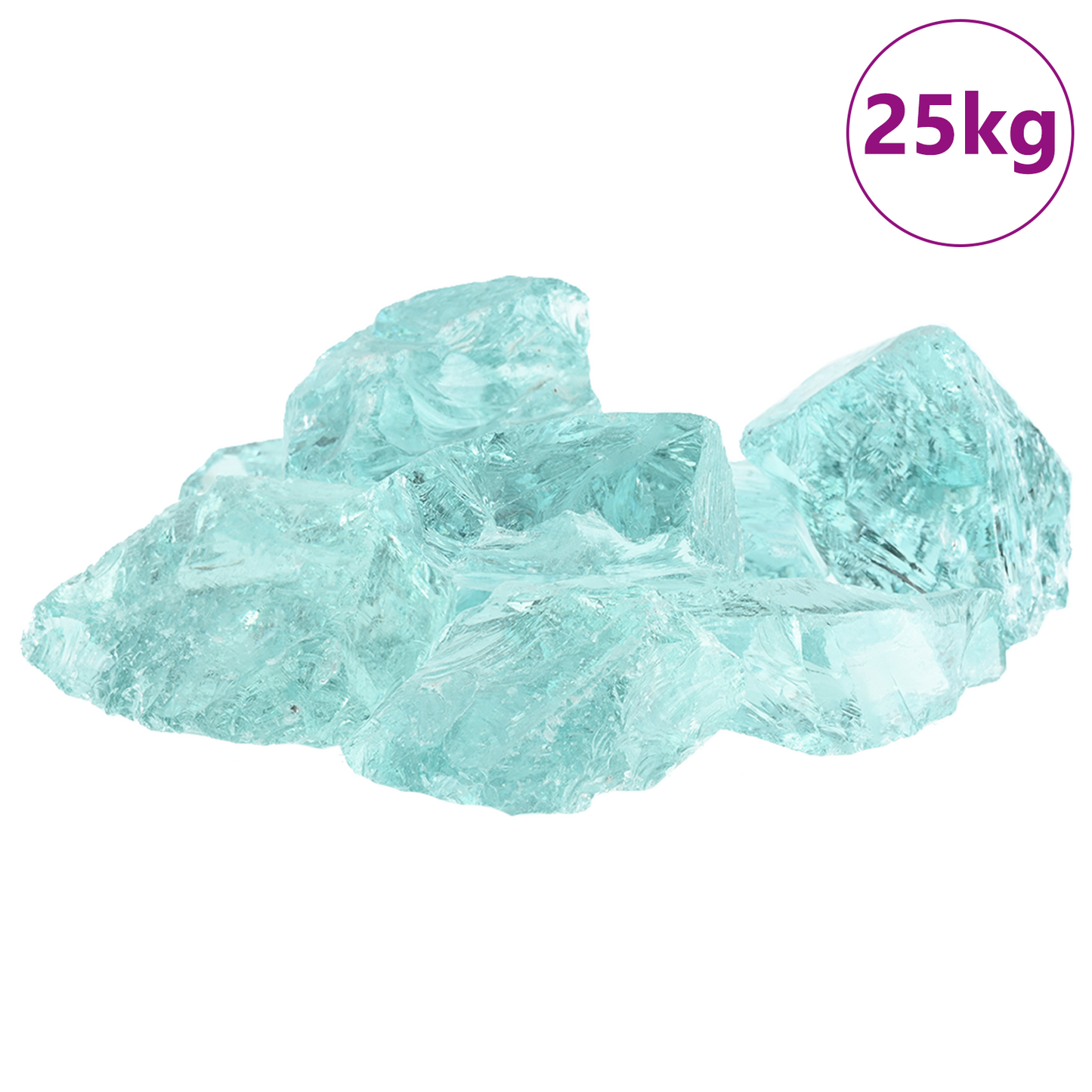 Garden Stones Turquoise 12 cm Glass