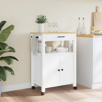 Kitchen Trolley MONZA 60x40x88.5 cm Solid Wood Pine