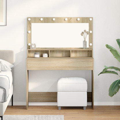 Dressing Table Sonoma Oak 100 x 41 x 135 cm Engineered Wood