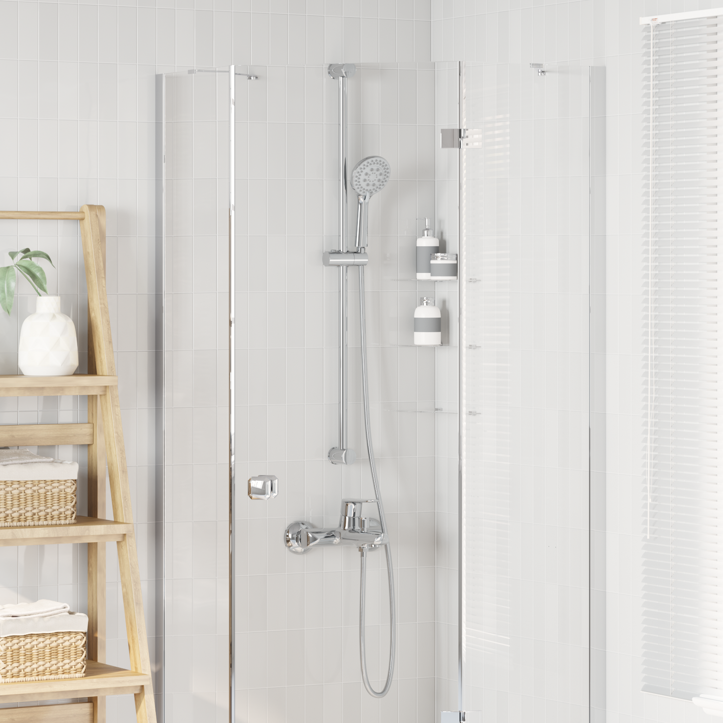 Shower Head Set Chrome 150 cm Stainless Steel