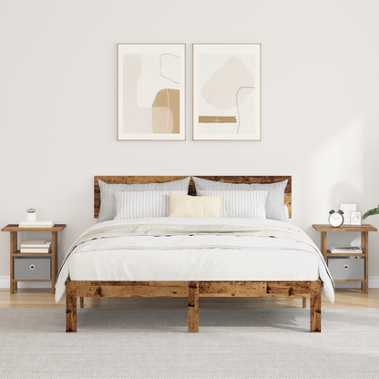 Bedside Table 2 pcs Old Wood 41 x 40 x 45 cm Engineered Wood