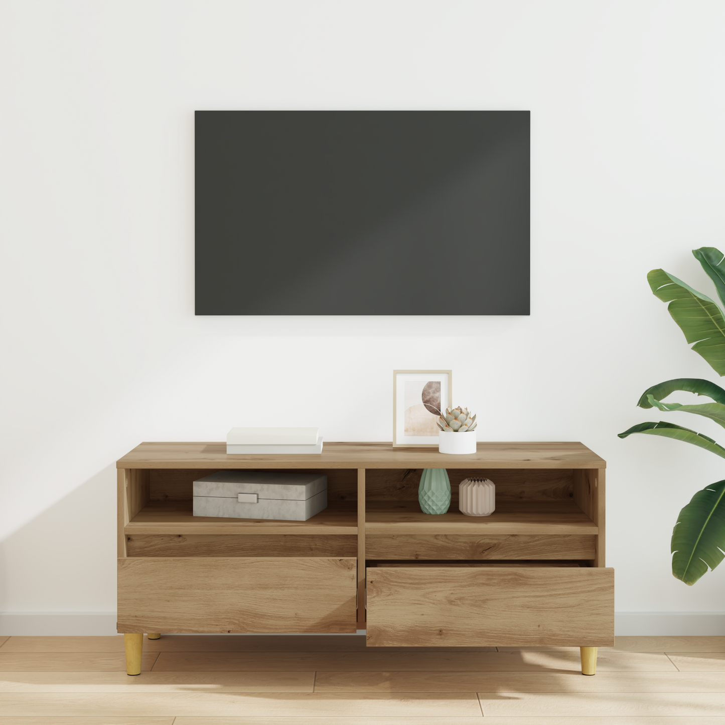TV Cabinet Artisan Oak 100 x 34.5 x 44.5 cm Engineered Wood