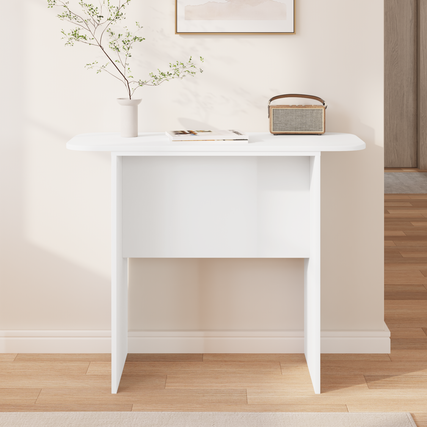 Console Table White 93 x 40 x 75 cm Engineered Wood