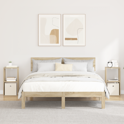Bedside Table with Drawer 2 pcs Sonoma Oak 30.5 x 27 x 59.5 cm
