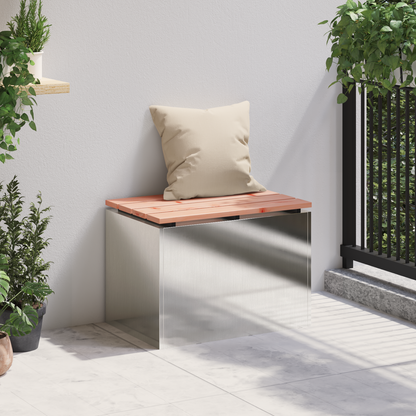 Garden Bench Silver 60 x 40 x 43 cm Stainless steel